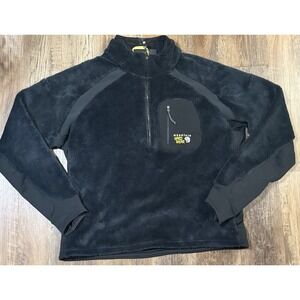 Mountain Hardwear Monkey Man Fleece Jacket Polartec Deep Pile Full Zip Black XL